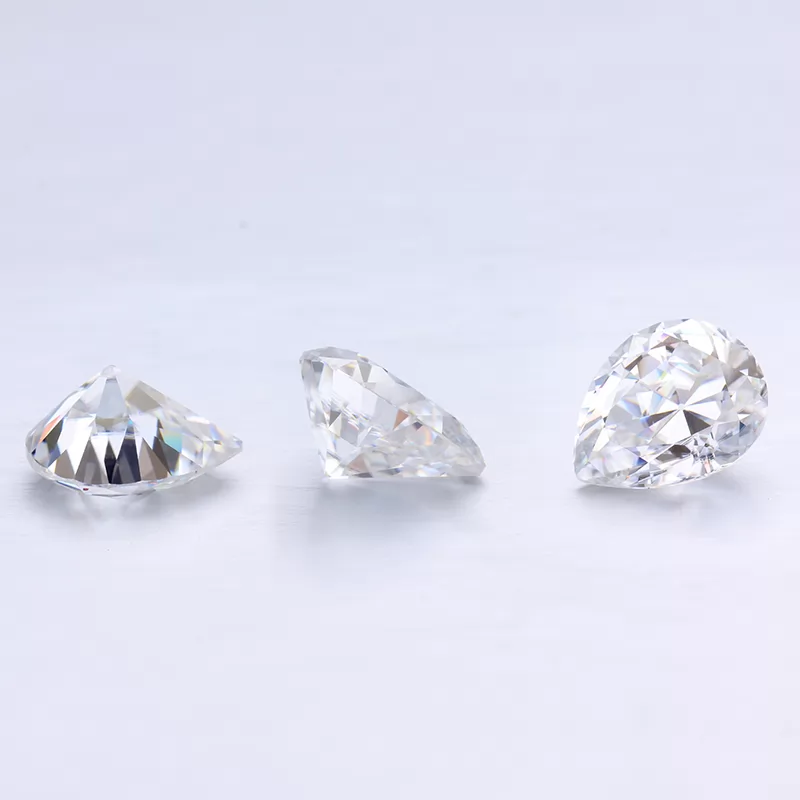 Pear Shape Old Mine Cut Moissanite