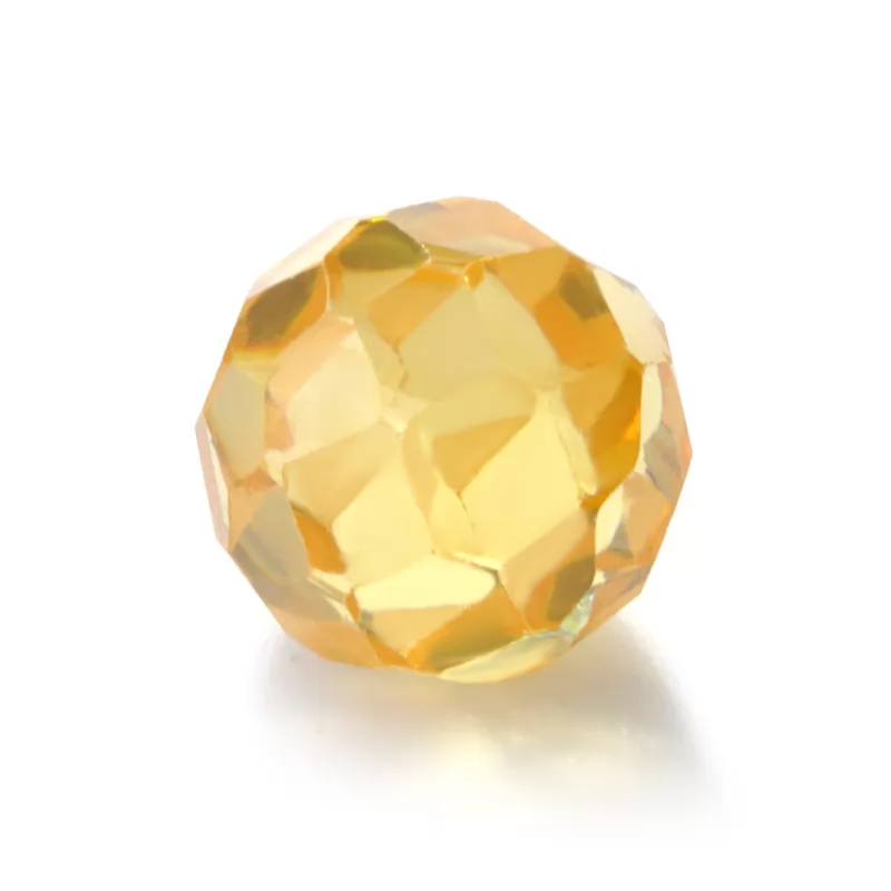 Light Yellow Round Faceted Bead Cubic Zirconia