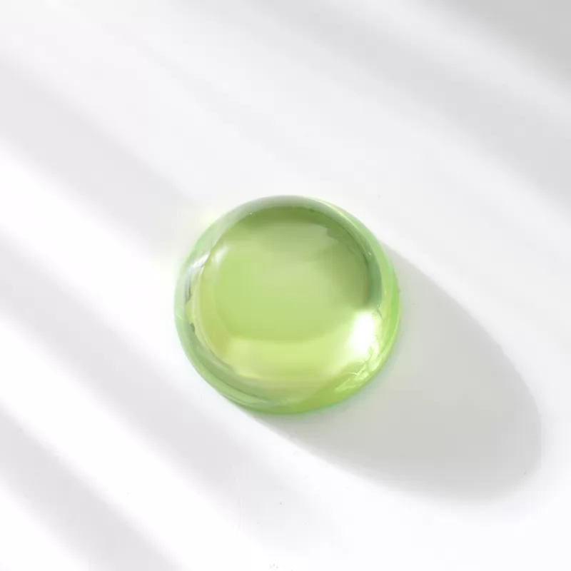 Olive Color Flat Back Round Cabochon Cubic Zirconia