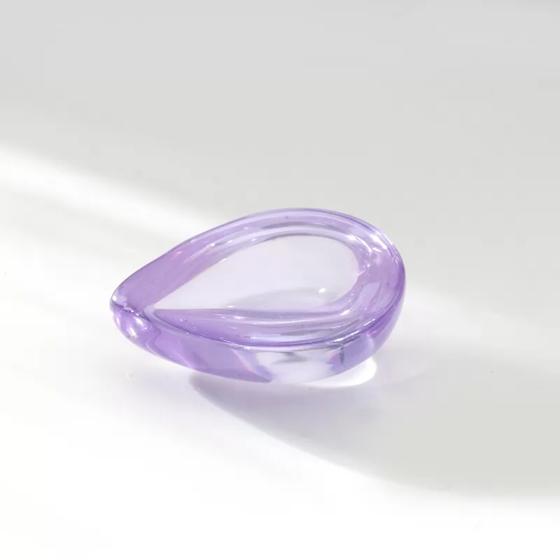 Lavender Color Pear Shape Flat Back Cabochon Cubic Zirconia