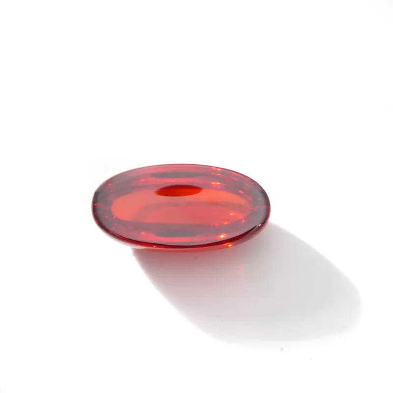 Garnet Flat Back Oval Cabochon Cubic Zirconia