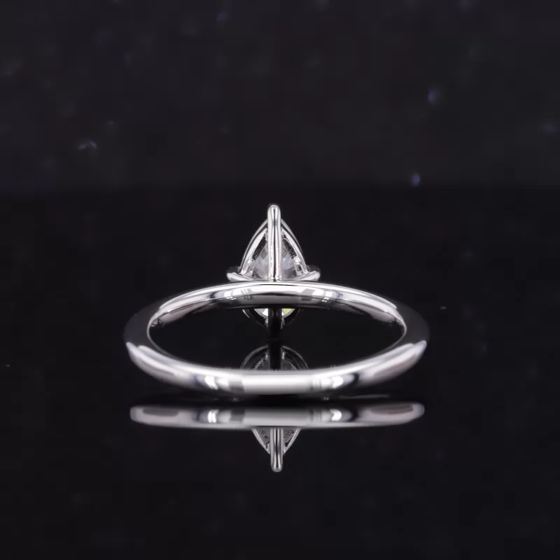 5×8mm Pear Cut Moissanite 14K White Gold Solitaire Engagement Ring