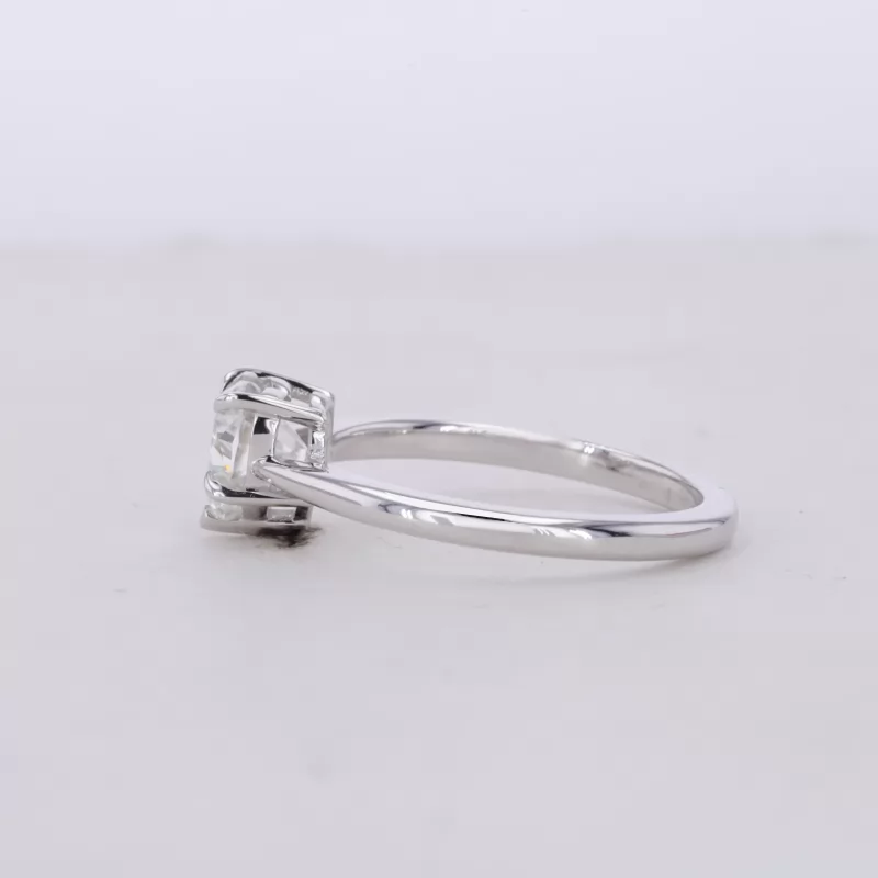 6.5×6.5mm Heart Cut Lab Grown Diamond 14K White Gold Solitaire Engagement Ring