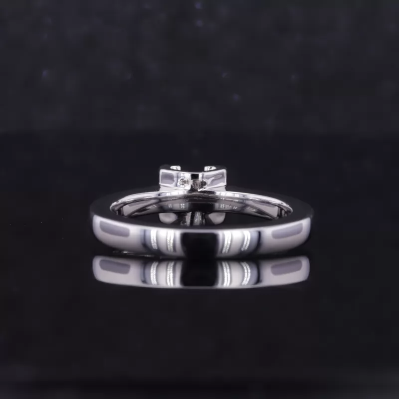 3.5mm Round Brilliant Cut CVD Lab Grown Diamond S925 Sterling Silver Tension Set Engagement Ring