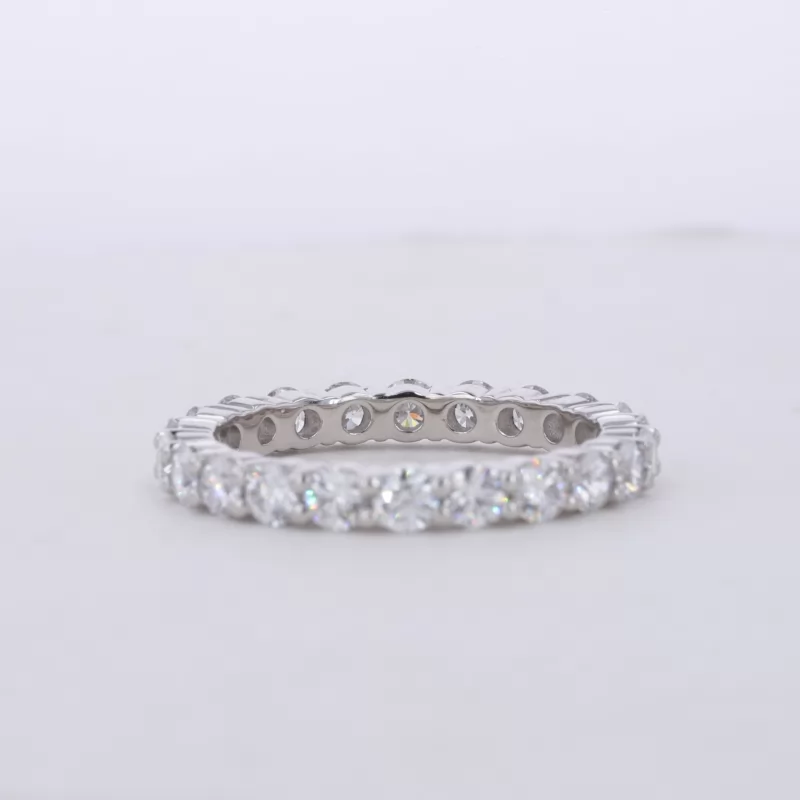 3mm Round Brilliant Cut Moissanite PT950 Diamond Eternity Ring