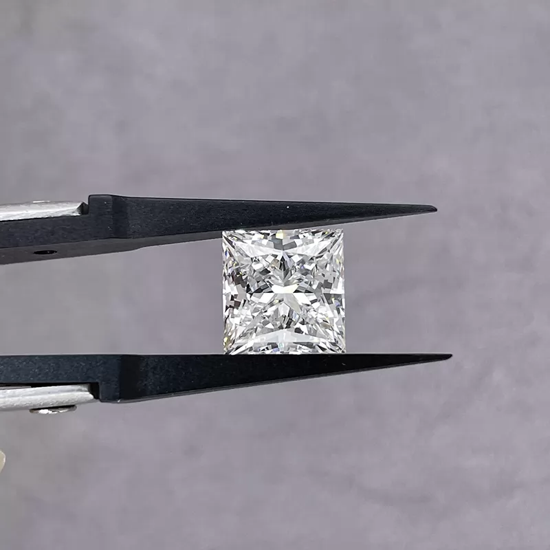 5.11ct F VS2 Princess Cut IGI CVD Lab Grown Diamond