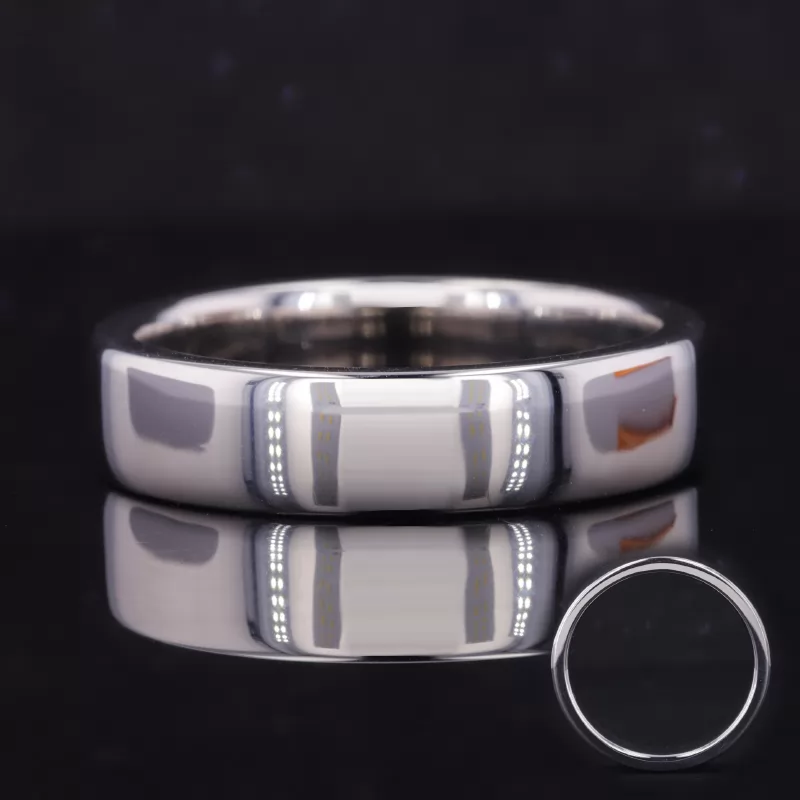 S925 Sterling Silver Slightly Flat Comfort Fit Wedding Ring