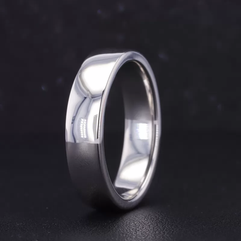 S925 Sterling Silver Slightly Flat Comfort Fit Wedding Ring