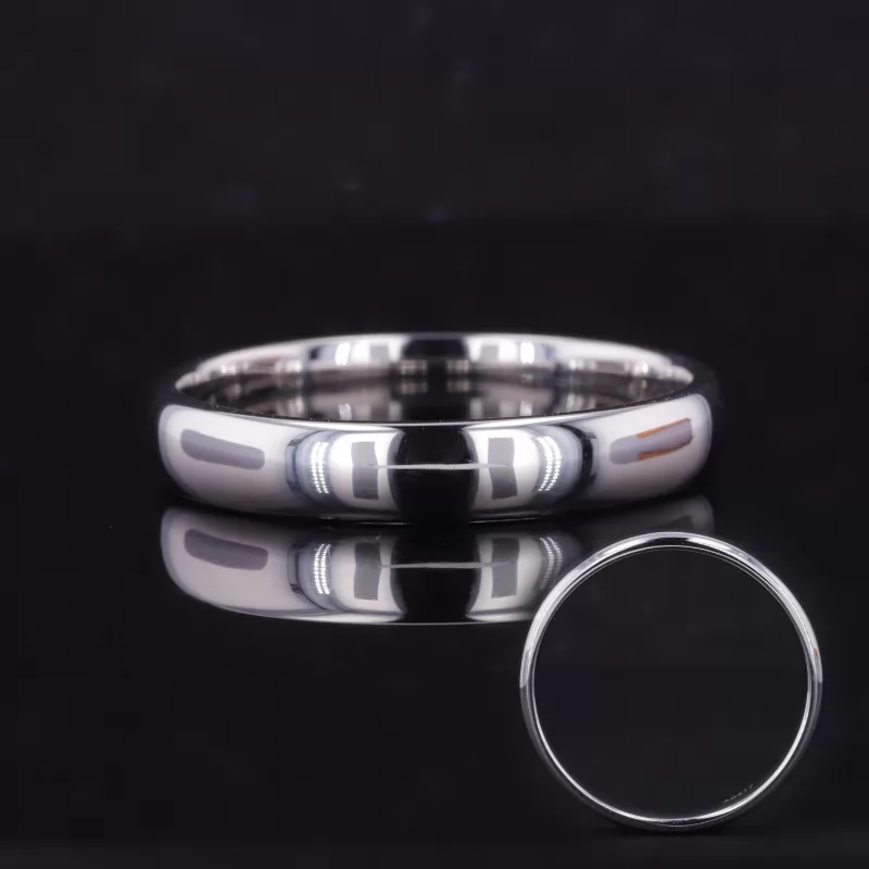 10K White Gold Flat Comfort Fit Wedding Ring