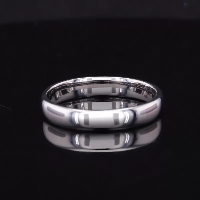 10K White Gold Flat Comfort Fit Wedding Ring