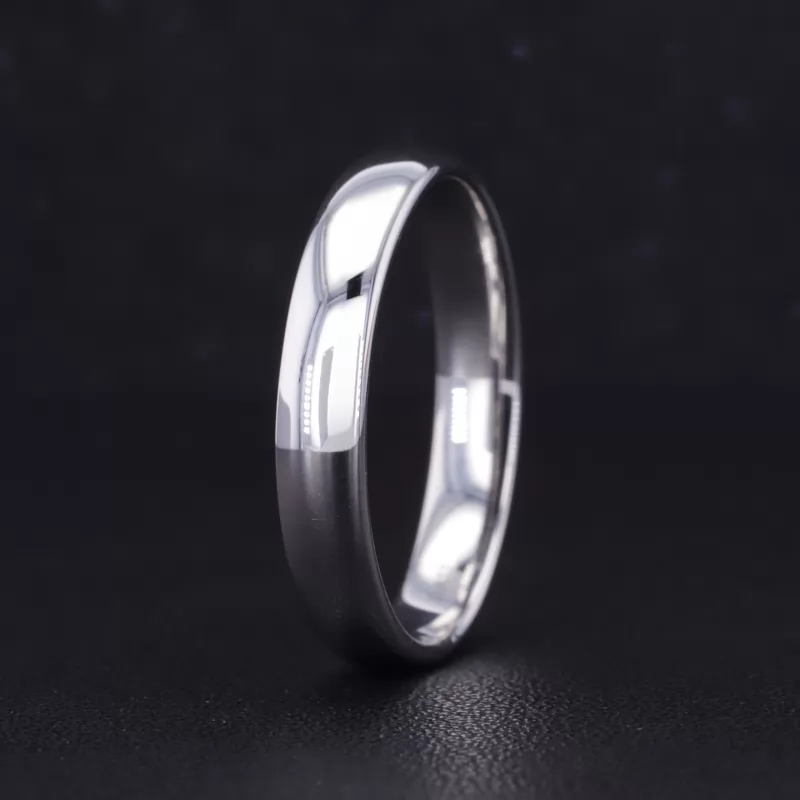 10K White Gold Flat Comfort Fit Wedding Ring