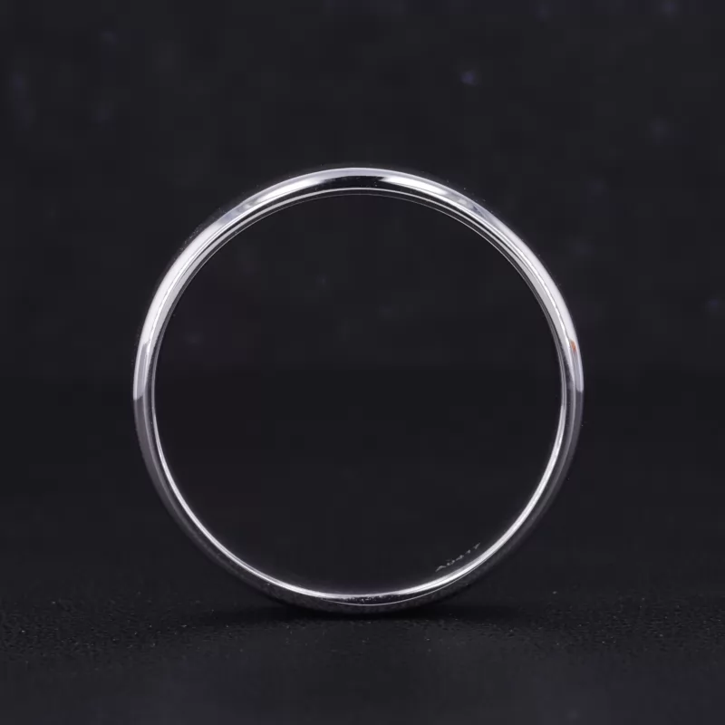 10K White Gold Flat Comfort Fit Wedding Ring