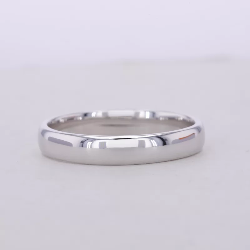 10K White Gold Flat Comfort Fit Wedding Ring