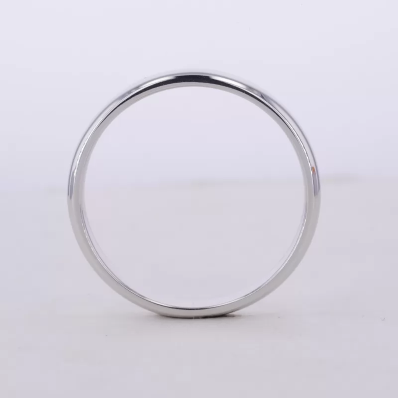 10K White Gold Flat Comfort Fit Wedding Ring