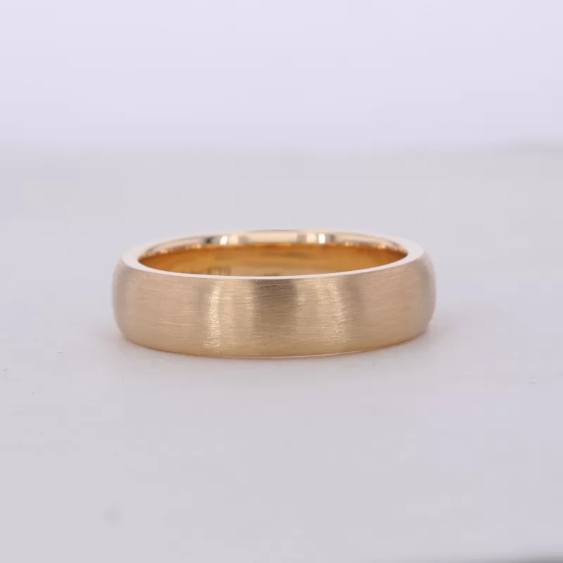 14K Yellow Gold Slightly Domed Comfort Fit Wedding Ring