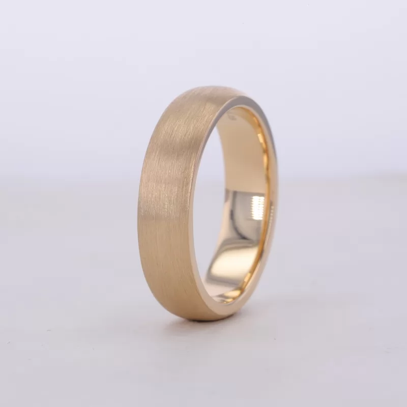 14K Yellow Gold Slightly Domed Comfort Fit Wedding Ring