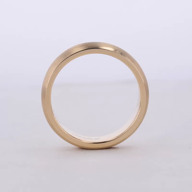 14K Yellow Gold Slightly Domed Comfort Fit Wedding Ring