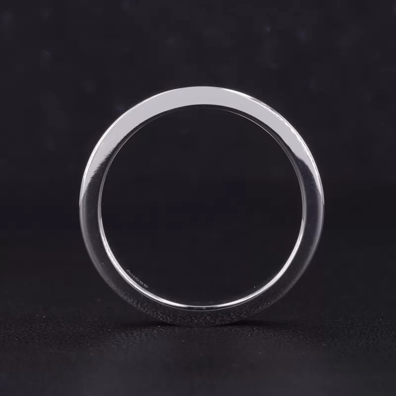 10K White Gold Flat Comfort Fit Wedding Ring