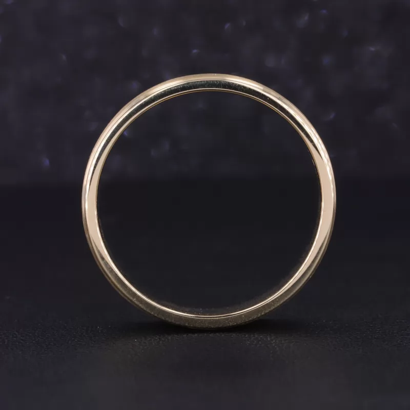 14K Yellow Gold Satin Center Ring