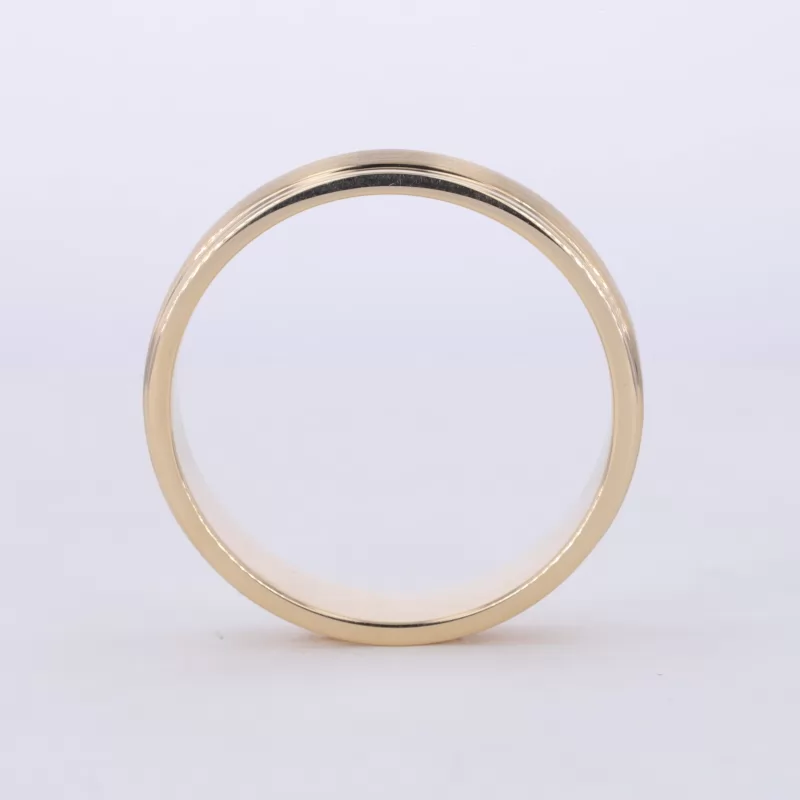 14K Yellow Gold Satin Center Ring