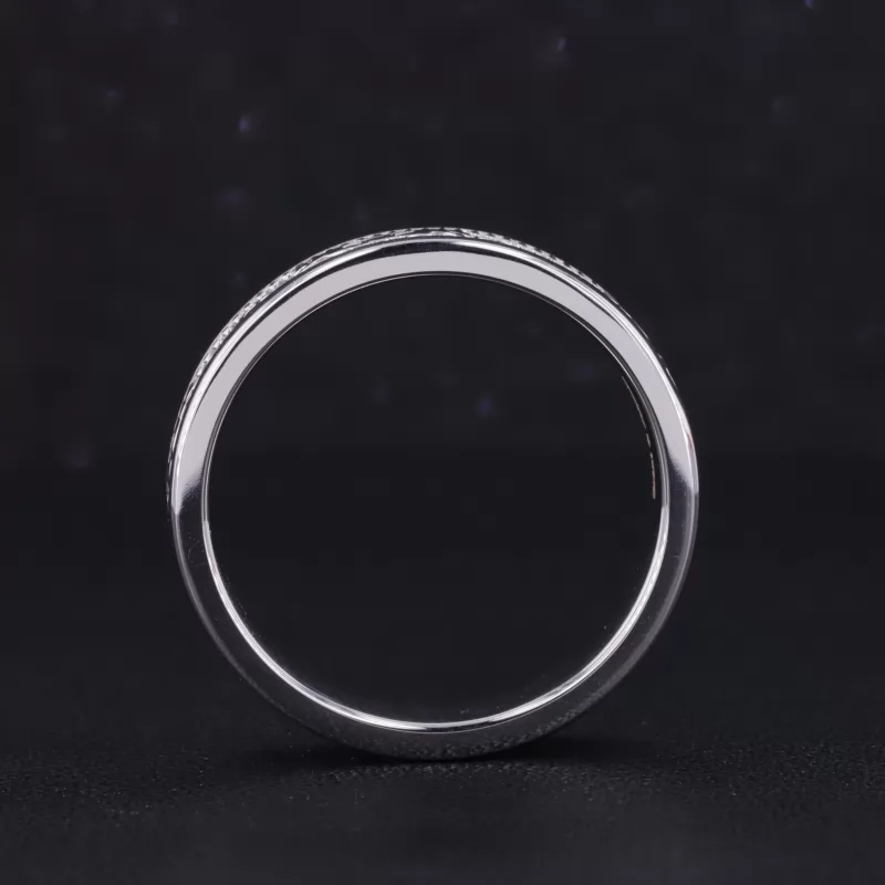 18K White Gold Vintage Script Ring