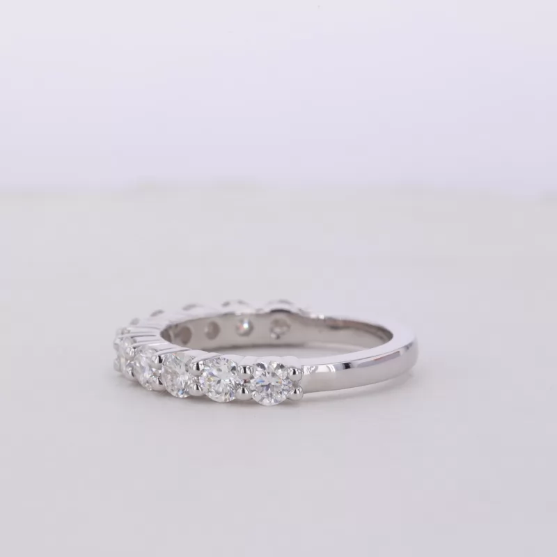 3mm Round Brilliant Cut Moissanite S925 Sterling Silver Eleven Stone Diamond Ring