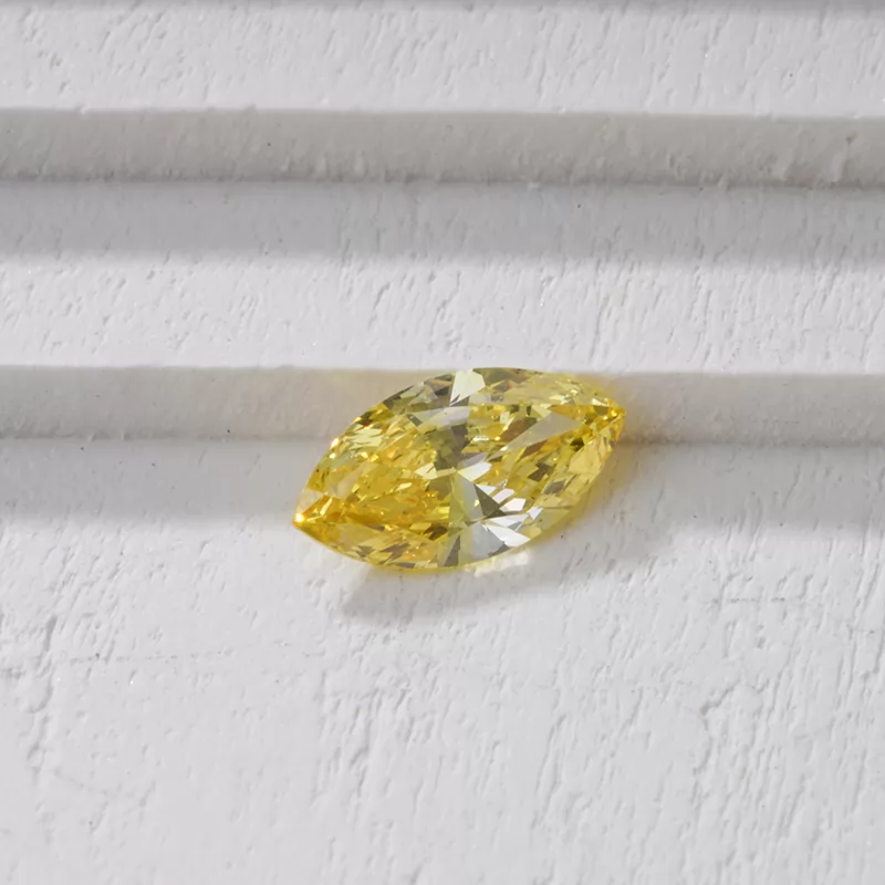 0.1ct 0.2ct Yellow Color Marquise Cut HPHT Lab Grown Diamond