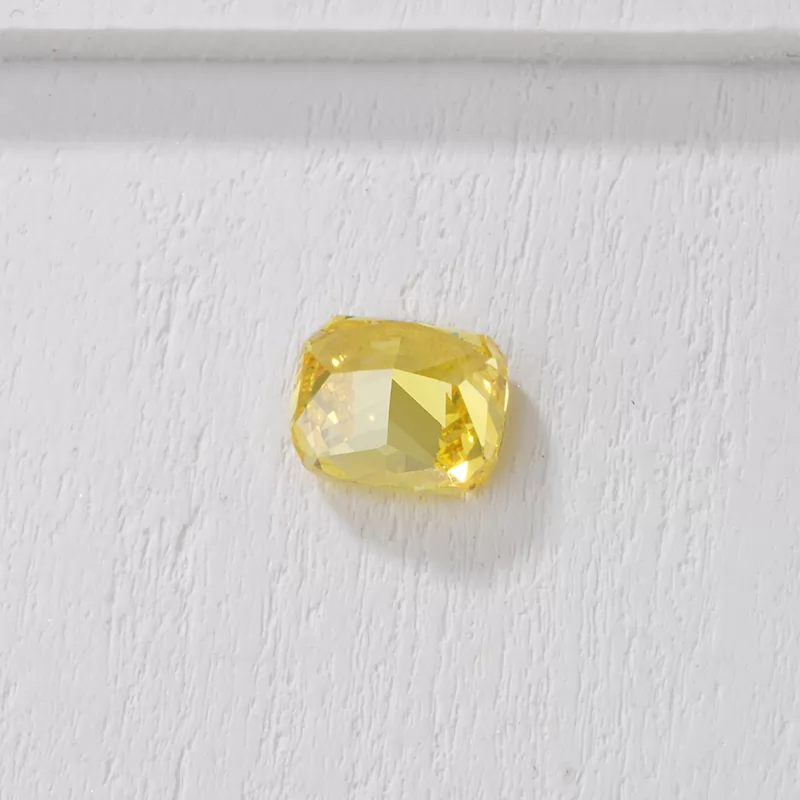 0.5ct 0.6ct 1ct 1.5ct 2ct Yellow Color Cushion Cut HPHT Lab Grown Diamond