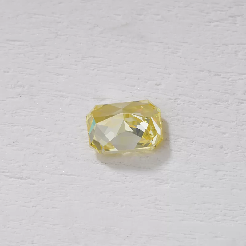 0.1ct to 0.5ct Yellow Color Radiant Cut HPHT Lab Grown Diamond