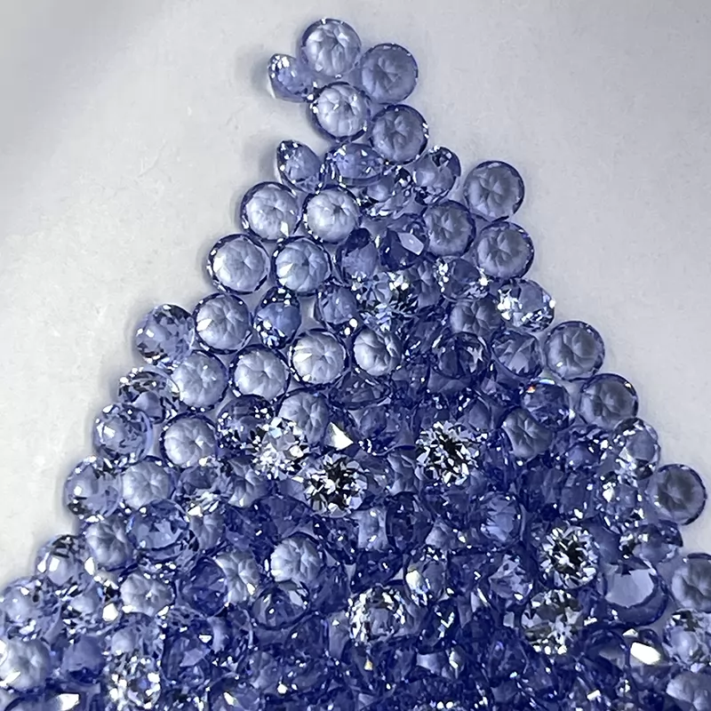 Royal Blue Color Round Shape Melee Gemstone Lab Grown Sapphire