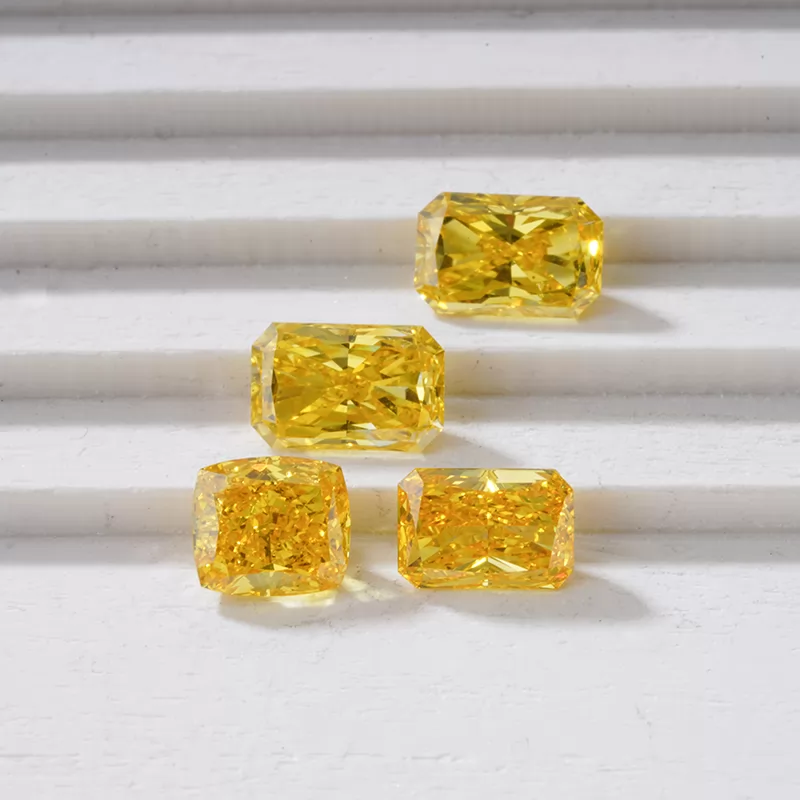 Starsgem 0.5ct to 0.7ct Yellow Color Radiant Cut HPHT Lab Grown Diamond