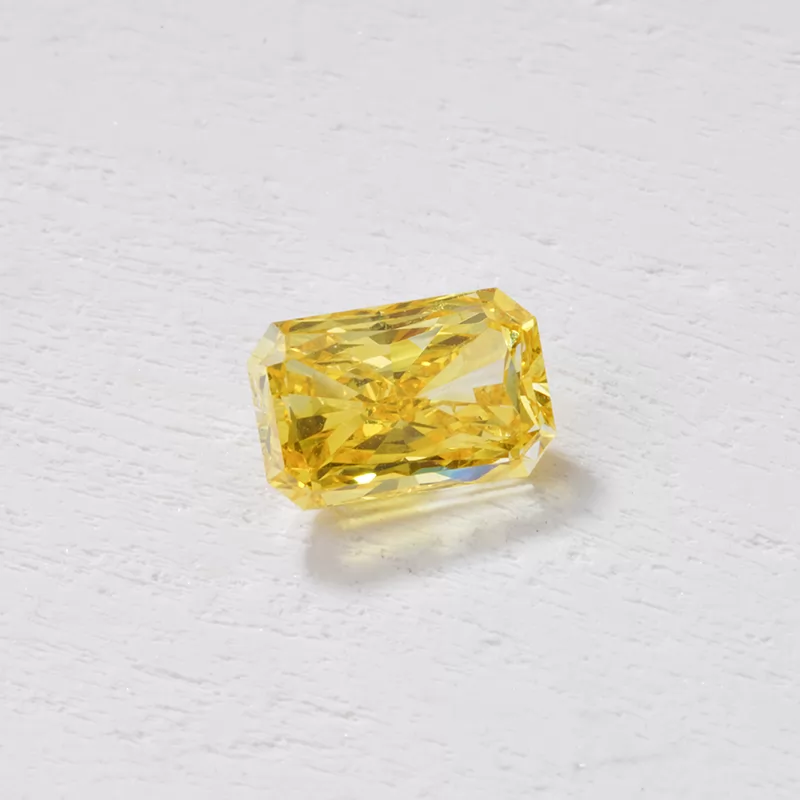 0.5ct to 0.7ct Yellow Color Radiant Cut HPHT Lab Grown Diamond