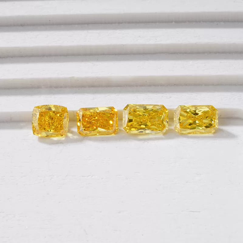 0.5ct to 0.7ct Yellow Color Radiant Cut HPHT Lab Grown Diamond