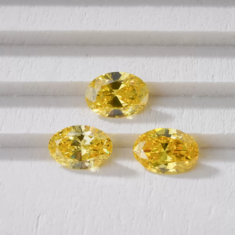 Oval Cut 0.1ct to 0.5ct Yellow Color HPHT Lab Grown Diamond