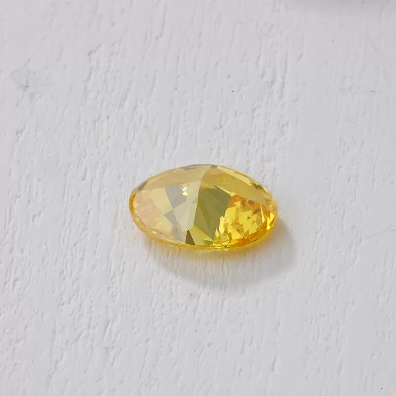 0.5ct to 0.7ct Yellow Color Oval Cut HPHT Lab Grown Diamond