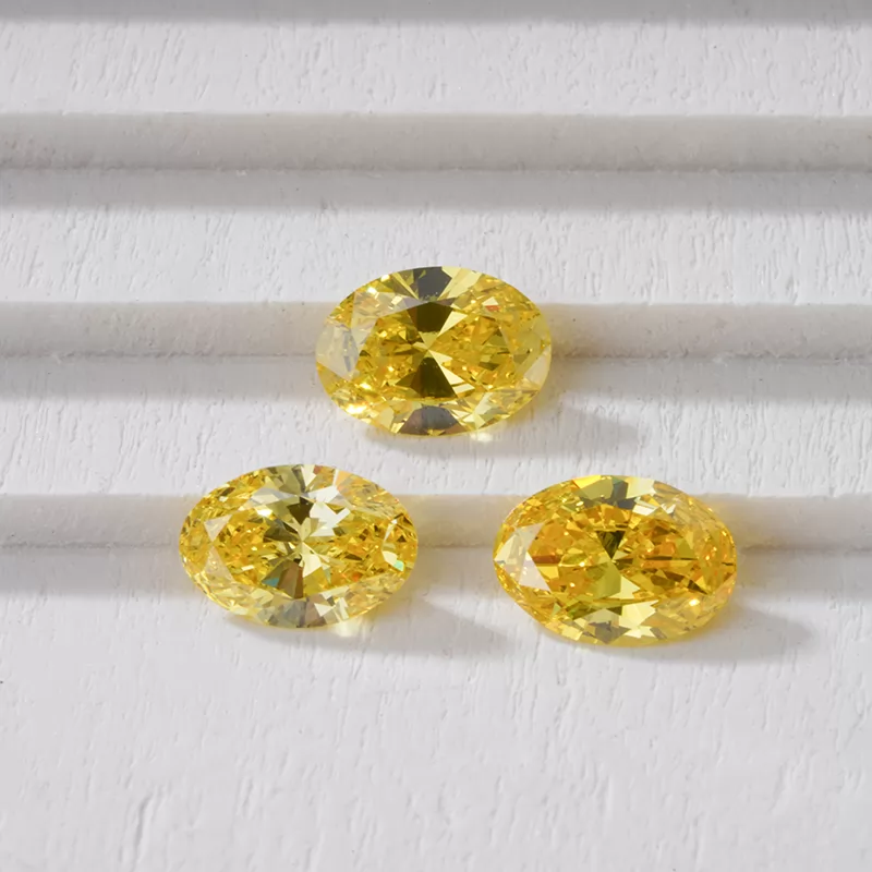 Yellow 0.1ct to 0.5ct Oval Cut HPHT Lab Grown Diamond