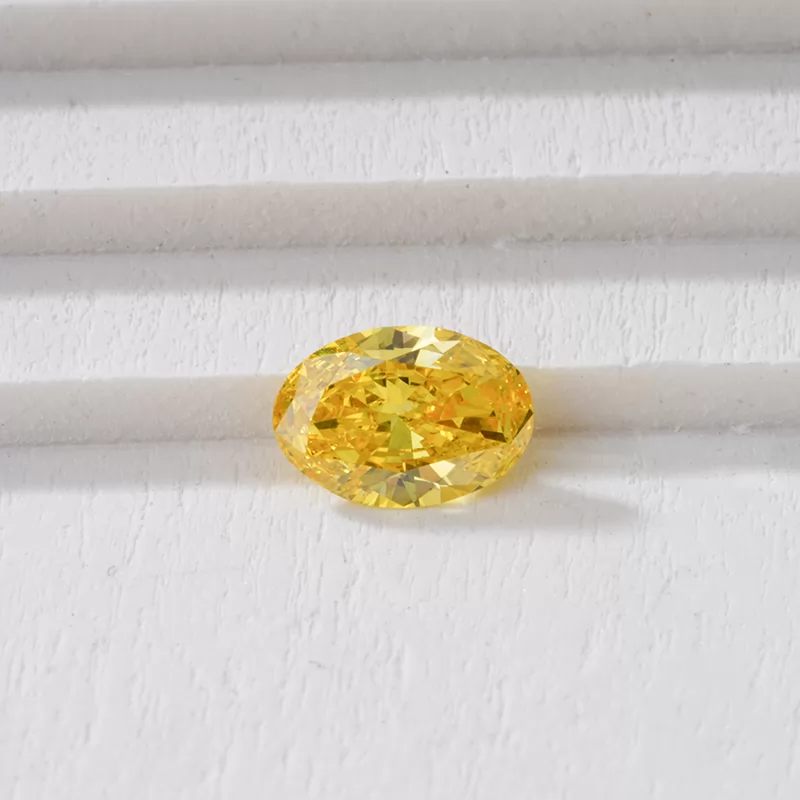 Yellow 0.1ct to 0.5ct Oval Cut HPHT Lab Grown Diamond