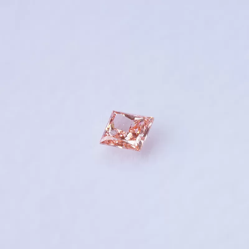 3.6×3.6mm Princess Cut Pink HPHT Lab Grown Diamond