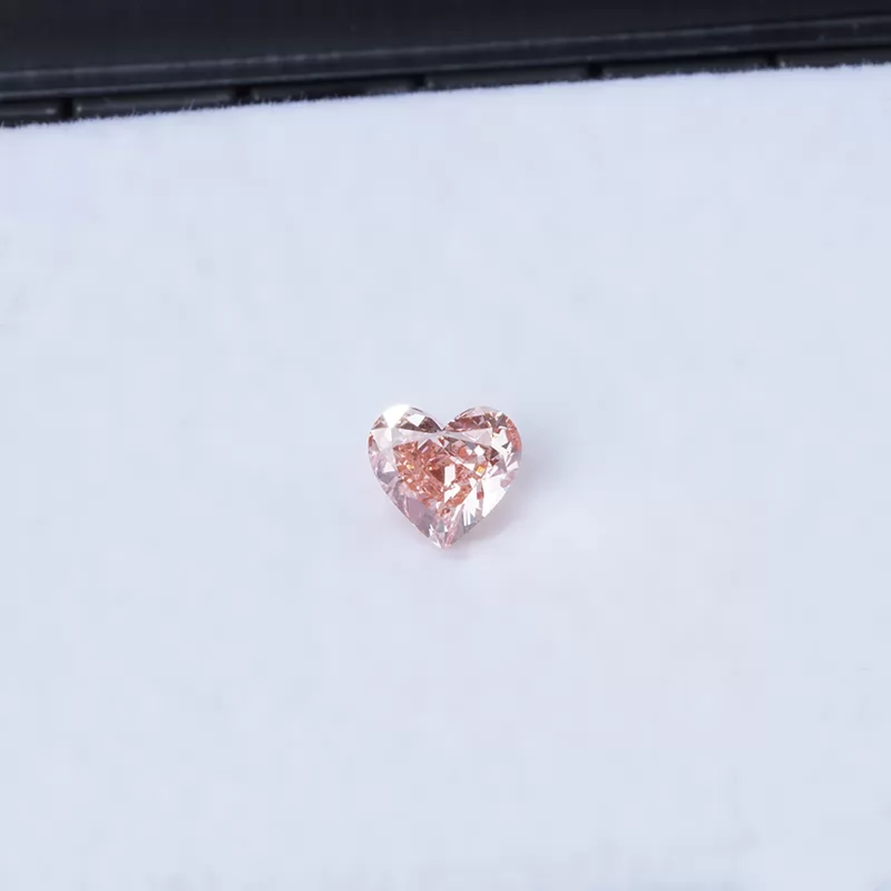 0.827ct Heart Cut Pink HPHT Lab Grown Diamond