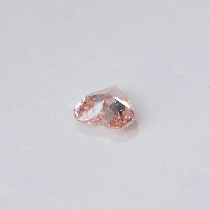 0.827ct Heart Cut Pink HPHT Lab Grown Diamond