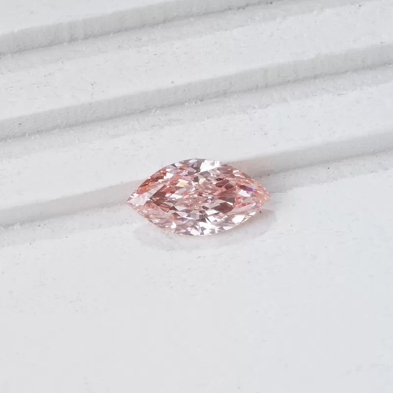 0.717ct Marquise Cut Pink Color HPHT Lab Grown Diamond