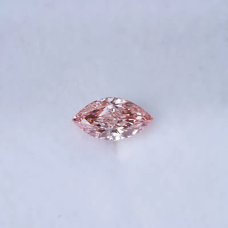 0.717ct Marquise Cut Pink Color HPHT Lab Grown Diamond