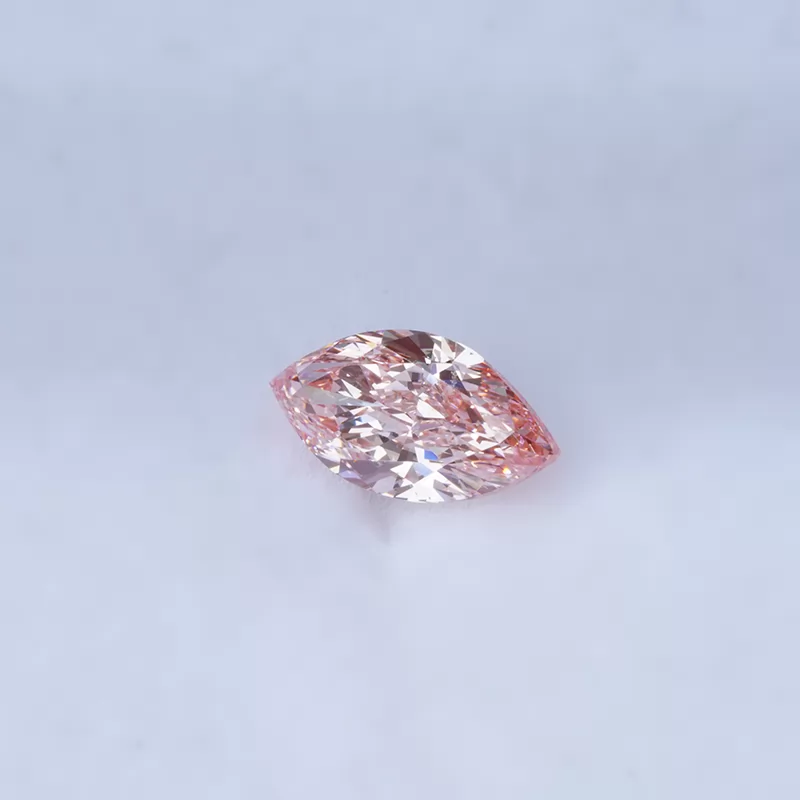 0.717ct Marquise Cut Pink Color HPHT Lab Grown Diamond