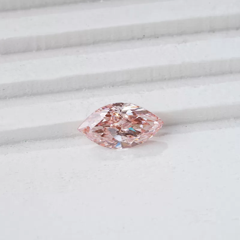 0.717ct Marquise Cut Pink Color HPHT Lab Grown Diamond