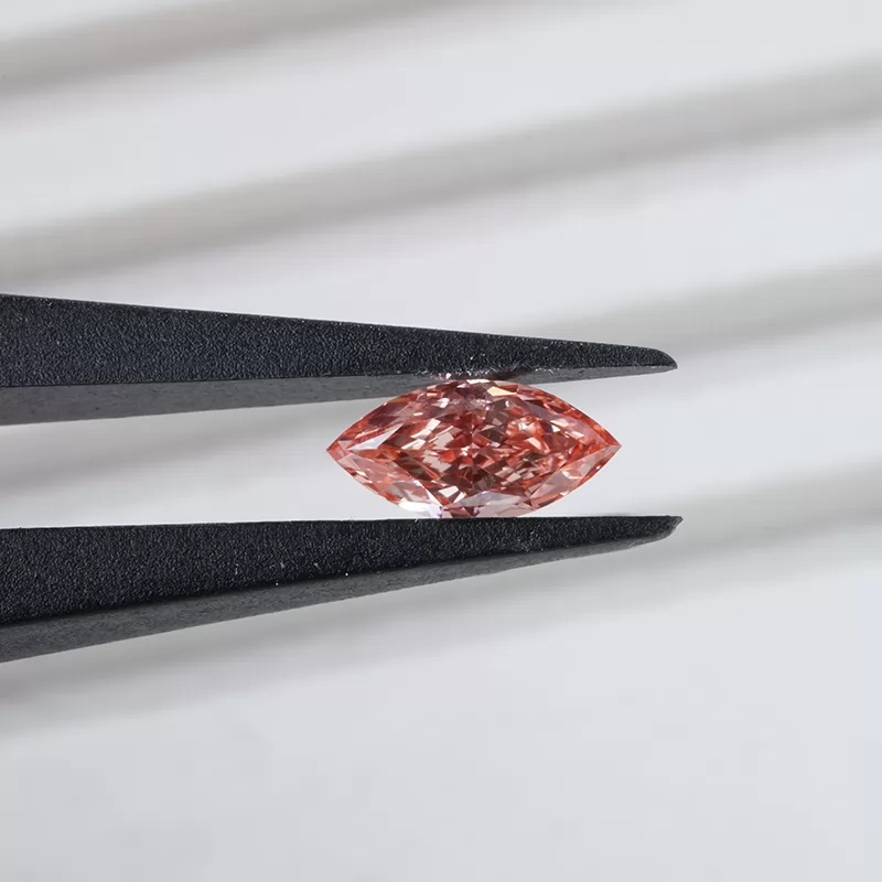 Pink Color 3.2×6.6mm 0.305ct Marquise Cut HPHT Lab Grown Diamond