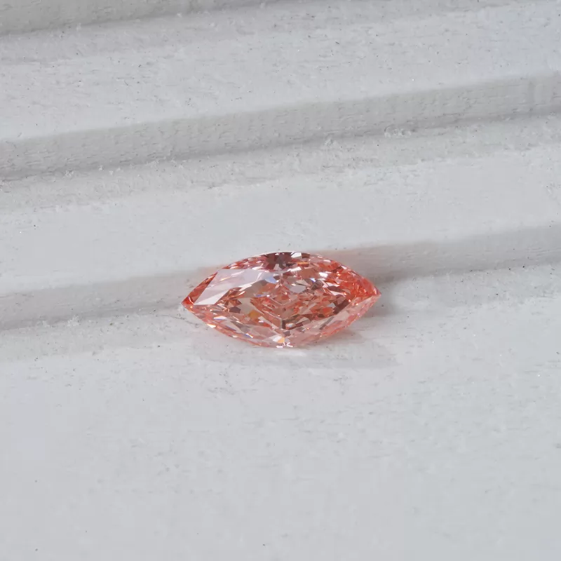 Pink Color 3.2×6.6mm 0.305ct Marquise Cut HPHT Lab Grown Diamond