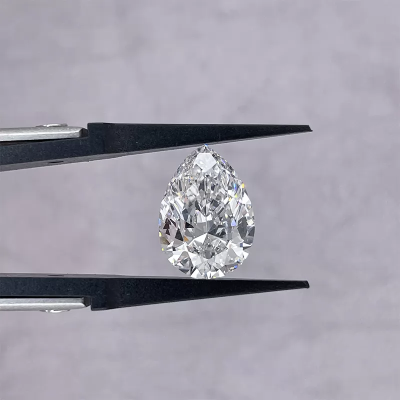 5.58ct F VS2 Pear Cut IGI CVD Lab Grown Diamond