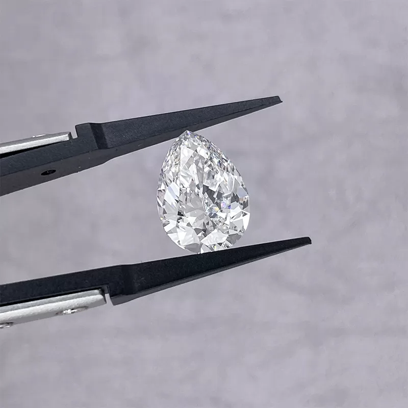 5.58ct F VS2 Pear Cut IGI CVD Lab Grown Diamond