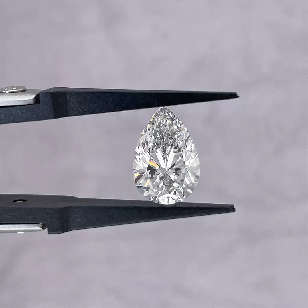 3.51ct G VS1 Pear Cut IGI CVD Lab Grown Diamond