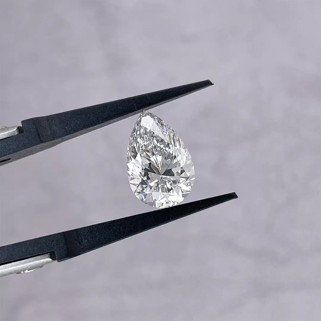 3.51ct G VS1 Pear Cut IGI CVD Lab Grown Diamond